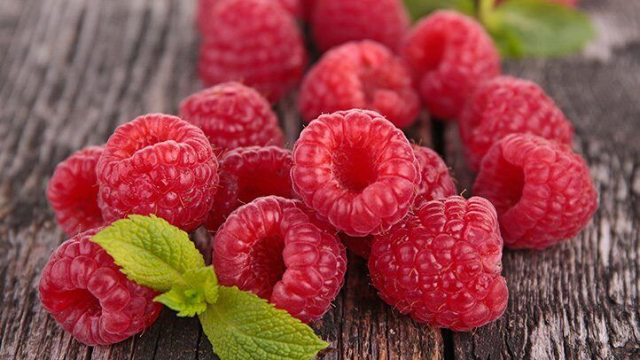 Raspberries high fiber